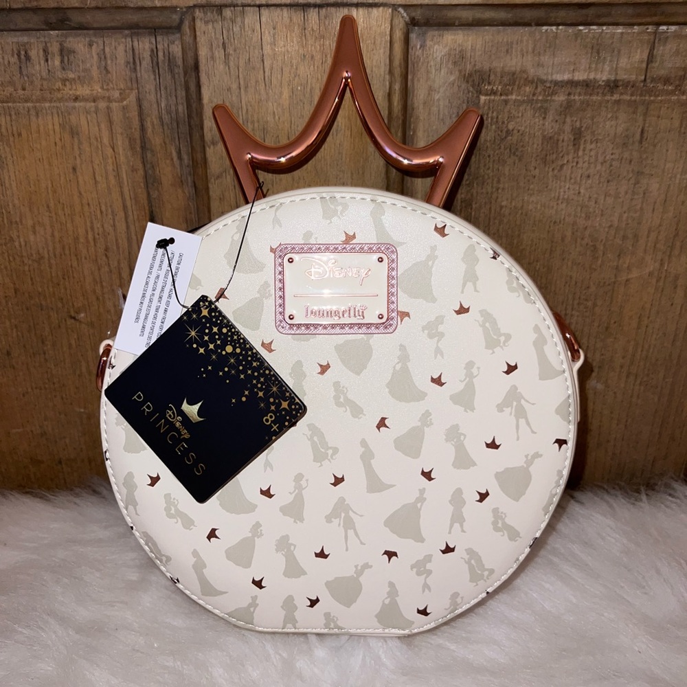 Loungefly Disney Princesses Crowns Allover Print Crossbody